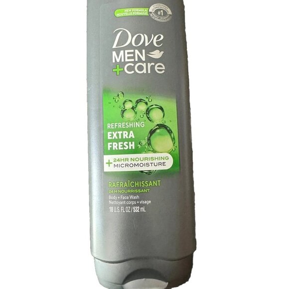 Dove Men + Care Refreshing Extra Fresh Body Wash + Face Wash 18 oz - Picture 1 of 2